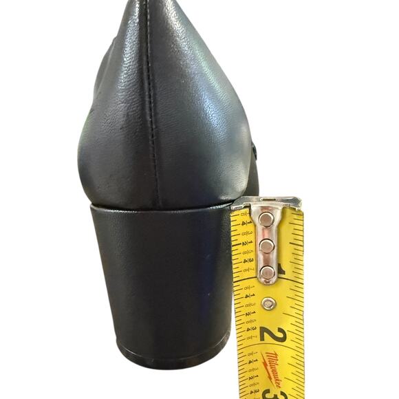 NEW- NWOT Stuart Weitzman Black Leather Loafer Heels Size 6.5B - Picture 8 of 9